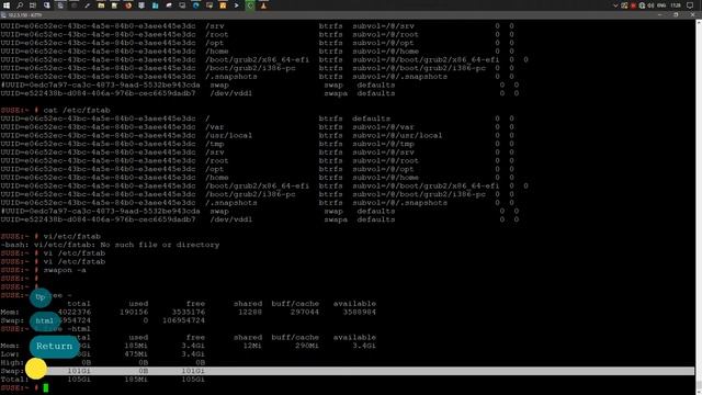 LFCS | Добавление раздела подкачки | openSUSE Leap 15.1 смотреть онлайн