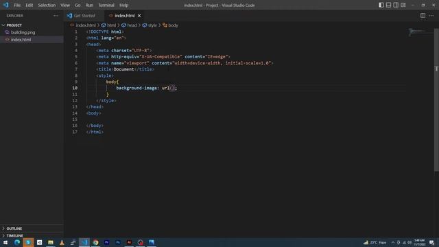 How to set Background Image in Html and Css Using vs code смотреть онлайн