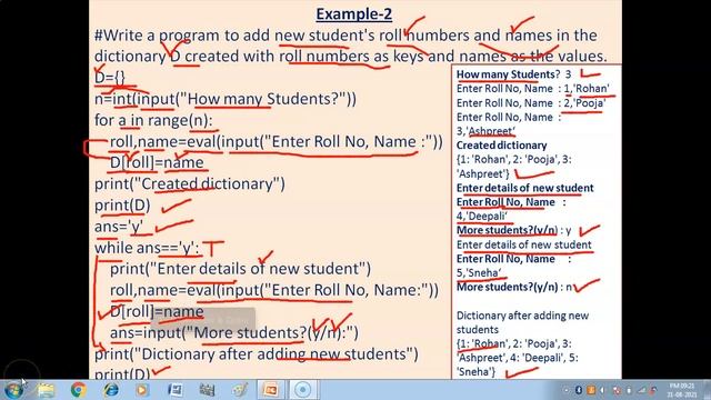 Dictionary in Python | Adding a new item | Modifying an existing item | Deleting items of Dictionar смотреть онлайн