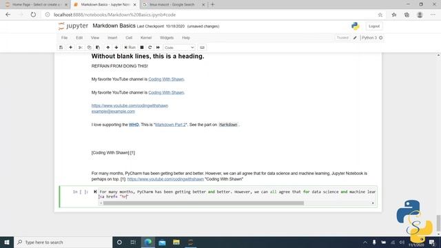 Markdown Basics (Part 3 of 3, Markup Language (HTML and Markdown)) || Coding With Shawn [4K] смотреть онлайн
