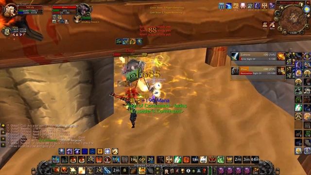 WoW Warmane (Outland) 2.4.3 Ret Paladin/resto Shaman 2v2.