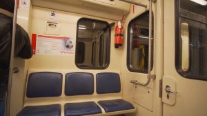 Russia, Moscow, metro night ride from Тру́бная / цветной бульвар to Серпуховская