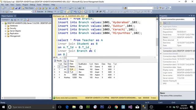 JOINING OF 3 TABLES IN SQL SERVER (URDU / HINDI) смотреть онлайн