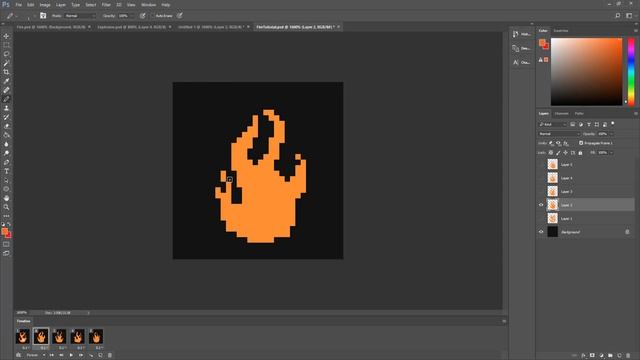 FIRE & EXPLOSIONS PIXEL ART GAME EFFECTS - PS TUTORIAL смотреть онлайн