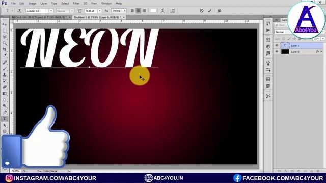 Neon light effect Photoshop | Glow effect in Photoshop смотреть онлайн
