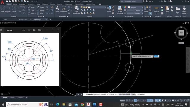 AutoCAD 2D Drafting Exercise # 66 - Basic to Advance in Hindi смотреть онлайн