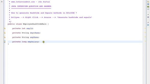 GENERATE HASHCODE EQUALS METHOD IN ECLIPSE смотреть онлайн