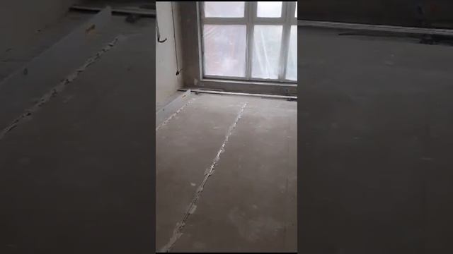 Монтаж маяков для наливных полов.