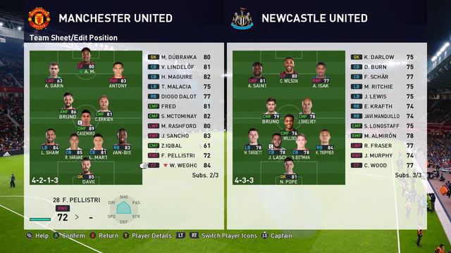 Manchester United VS Newcastle United | eFootball PES 2021 SEASON UPDATE 2023 смотреть онлайн