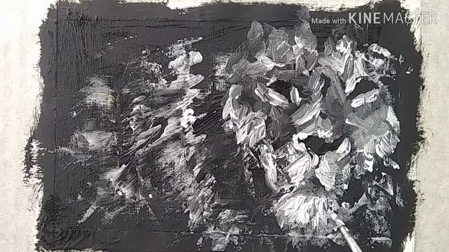 Simple Lion Painting Demonstration | Beginner | Black and White | Acrylic Paint смотреть онлайн