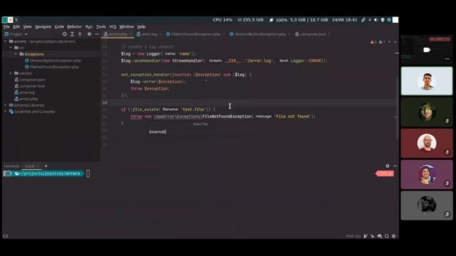 Manejo de errores, Excepciones y Logs en PHP смотреть онлайн