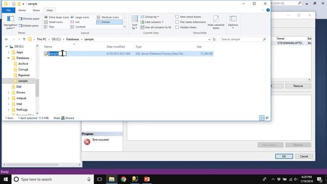 SQL Server Error Attaching a Database At Least One File Is Needed RESOLVED смотреть онлайн