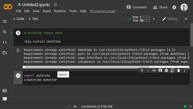 Python program to print current date. смотреть онлайн