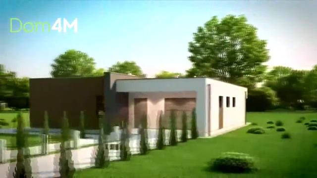 4M672 Проект загородного дома хай тек 14м на 16м смотреть онлайн