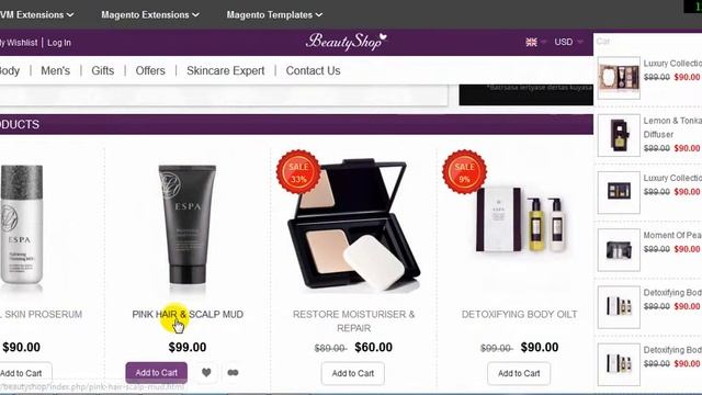Nice Magento Beauty Shop Template смотреть онлайн