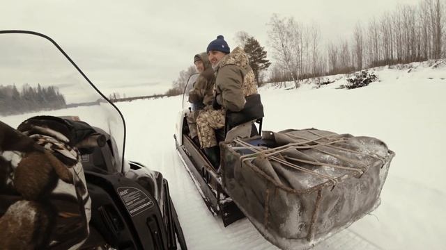ПОЕЗДКА НА СНЕГОХОДАХ НА РЫБАЛКУ / АКТИВНЫЙ ОТДЫХ смотреть онлайн