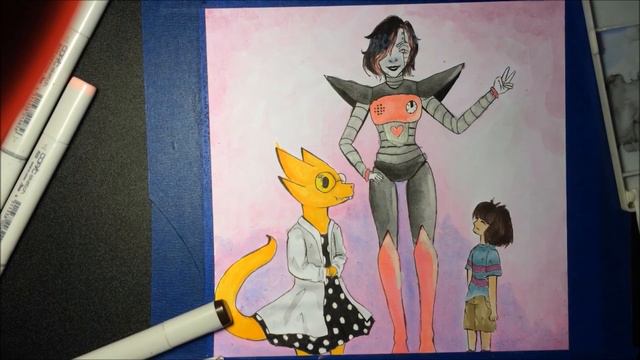 Mettaton, Alphys, and Frisk Speedpaint | Watercolor смотреть онлайн