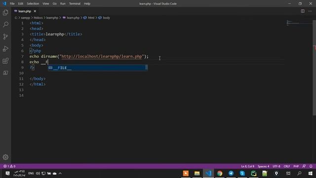 تعلم php خطوة بخطوة للاحتراف الدرس 29 مكان تواجد الملفات على السيرفر diname , file смотреть онлайн