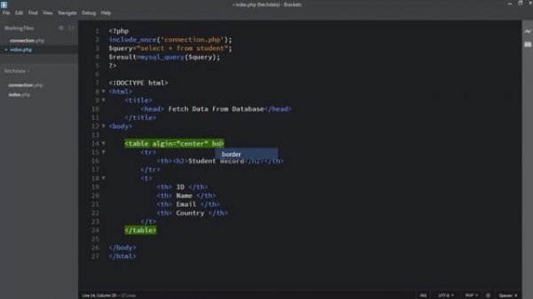 How to Fetch Data From Database in PHP And Display HTML Tables