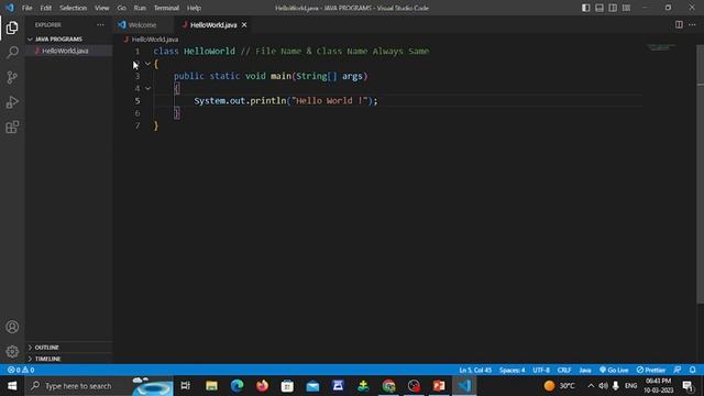 "Hello World!" Java Program смотреть онлайн