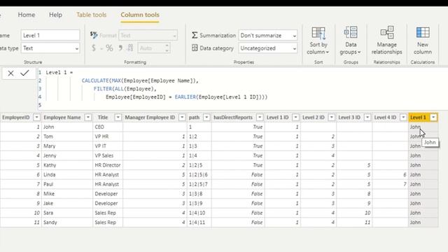 Power BI & DAX: How to Flatten a Parent Child Hierarchy смотреть онлайн
