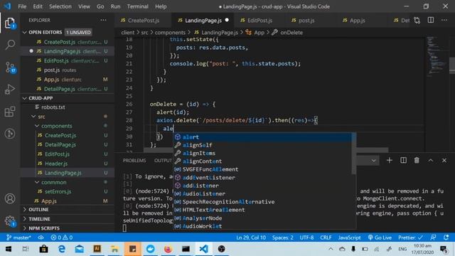 Creating a MERN stack CRUD app | Part 11 - Front-end - Delete function (Reactjs) смотреть онлайн