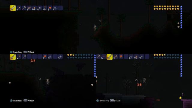 Terraria - Running Competition (3 players split screen) смотреть онлайн