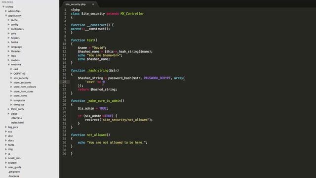 Build an online shop with Codeigniter Part 25: password security смотреть онлайн