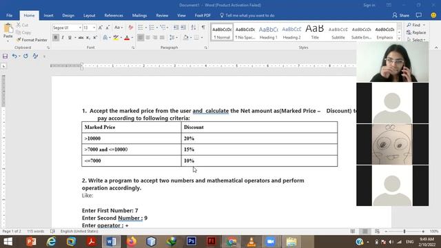 Python programming practice if-else (accept marked price and calculate discount and net amount) смотреть онлайн