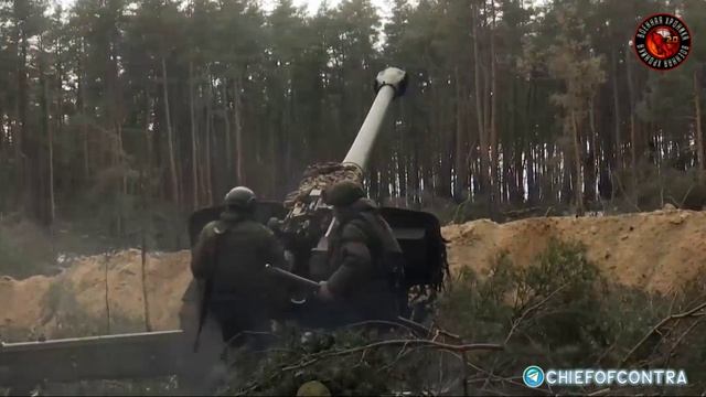 Артиллерийские расчеты 152-мм гаубиц «Мста-Б» ЦВО уничтожили замаскированные объекты ВСУ смотреть онлайн