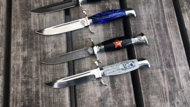 Обзор новинок ножей. Легендарные финки НКВД сталь булат дамаск х12мф. Кузница Акела kupi-nozh.ru смотреть онлайн