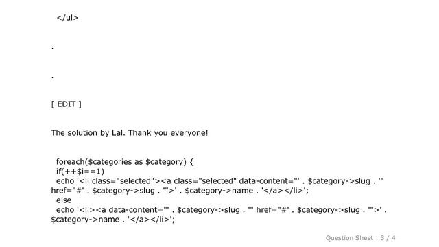 HTML : How to change class of first echo result in PHP? смотреть онлайн