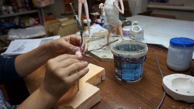 Рабочий процесс...Даю начало новой работе...#папье-масса смотреть онлайн