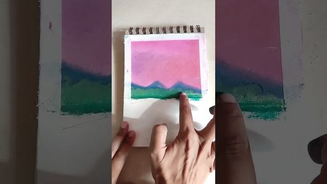 How to draw an easy new soft pastel colour landscape painting ?️?#like #subscribe #share # смотреть онлайн