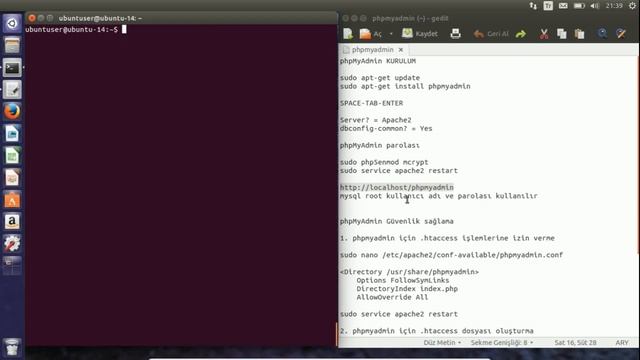 Ubuntu phpMyAdmin Kurulum смотреть онлайн