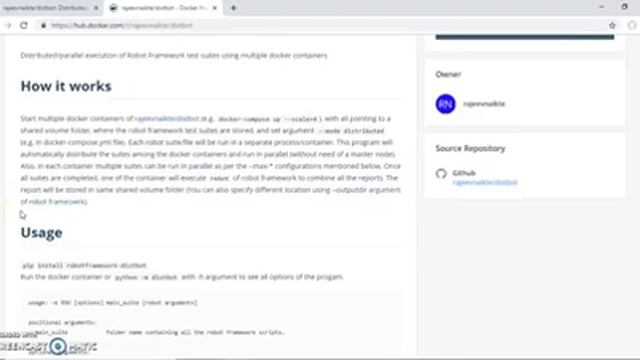 Robot Framework Distbot (tests execution with multiple docker) - Demo смотреть онлайн