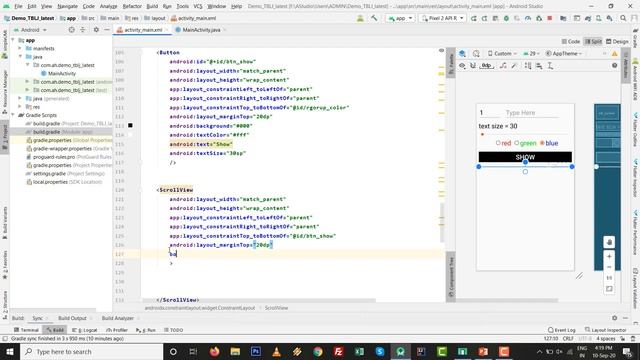 Android TBL Java Task 7 | Set Text size and Set Text Color programmatically | Android Tutorial смотреть онлайн