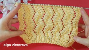 АЖУРНЫЙ УЗОР СПИЦАМИ  ЗигЗаг 236 Вязание Узоры спицами