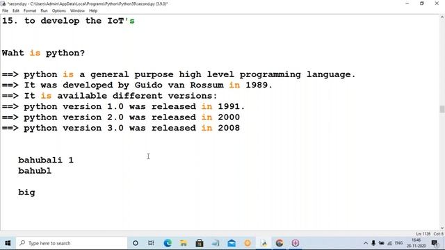 PYTHON (4 Weekends Batch) tutorials by Mr. Kusu Srinivas On 28-11-2020 @4PM смотреть онлайн