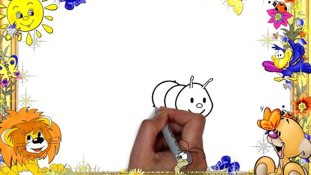 How to draw a caterpillar | Как нарисовать гусеницу | bolalar uchun kompyuter rasm chizish смотреть онлайн
