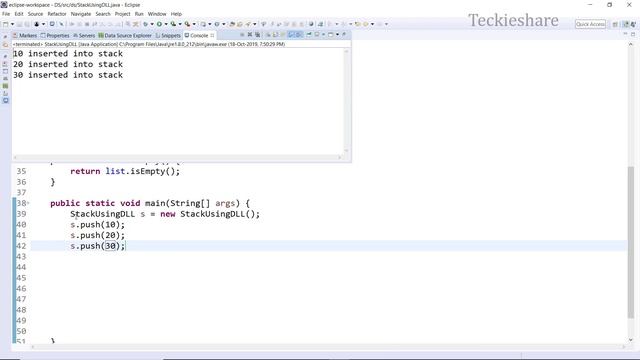Data Structures and Algorithms | Stack Using Doubly Linked List | Java | Teckieshare смотреть онлайн