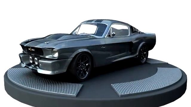 Mustang Shelby GT500 Eleanor 1967 3D animation смотреть онлайн