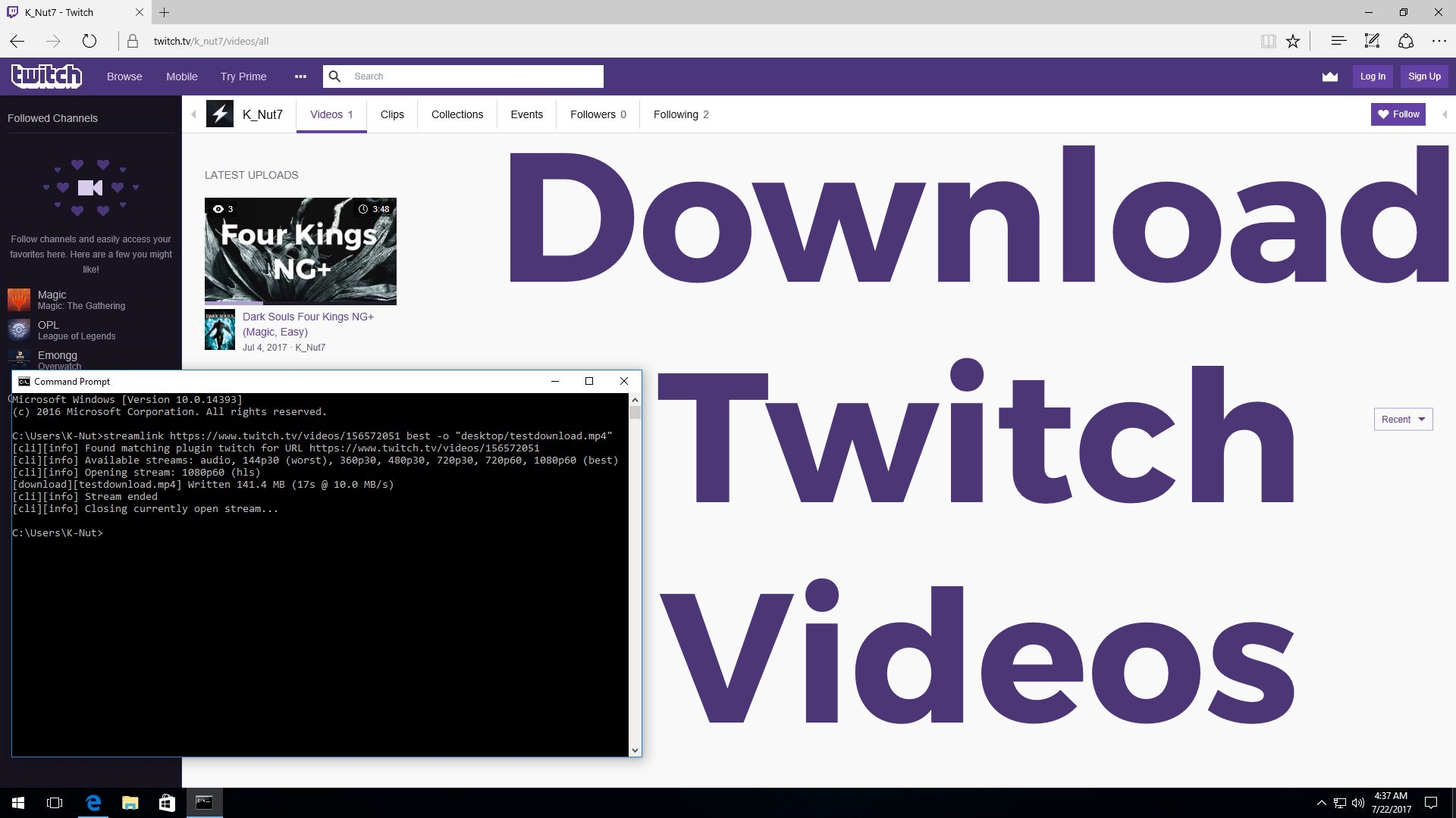 How to Download Twitch Videos (Using Streamlink) смотреть онлайн
