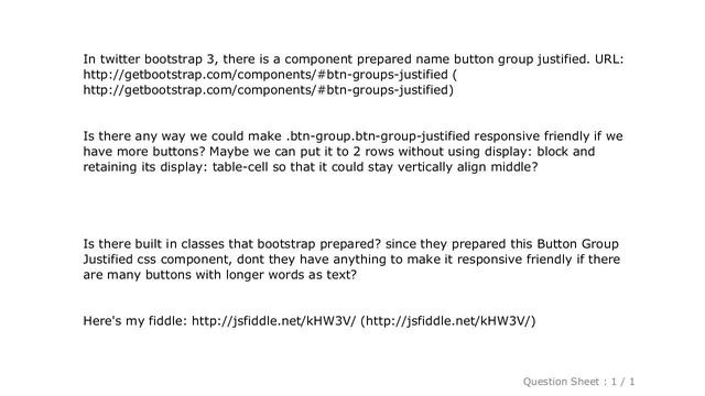 HTML : Bootstrap Responsive Button Group Justified смотреть онлайн