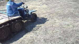 гусеницы самодельный квадрик катаемся