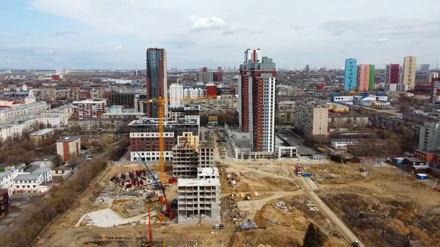 Ход строительства ЖК «Екатерининский парк» - апрель смотреть онлайн