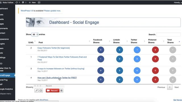 How to Check Social Sharing Stats for Your WordPress | Social Engage смотреть онлайн