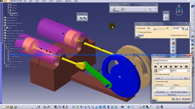 Catia V5|Digital Mockup|DMU Kinematics Tutorial|4 Stroke Petrol Engine|Automobile Engine Simulation смотреть онлайн
