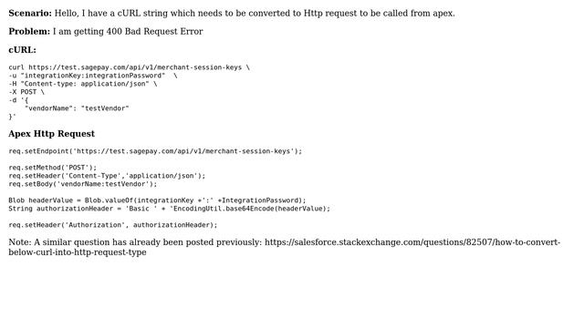 Salesforce: cURL request equivalent to HTTP request in APEX (2 Solutions!!) смотреть онлайн