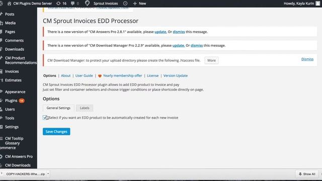 The Sprout Invoice Easy Digital Downloads Checkout Add-On for WordPress by CreativeMinds смотреть онлайн